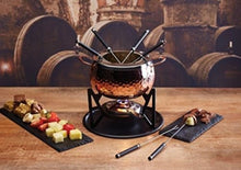 Load image into Gallery viewer, Hammered Finish Copper Fondue Set