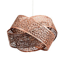 Load image into Gallery viewer, Modern Copper Ceiling Pendant Light Shade | Artistic Detailed Intertwined Rings Design
