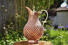 Load image into Gallery viewer, Copper Water Jug | Textured | 60fl Oz