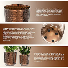 Load image into Gallery viewer, Hammered Finish Copper Plant Pot