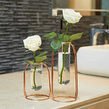 Load image into Gallery viewer, Set Of 2 Copper Metal Vases | For Flowers
