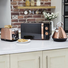 Load image into Gallery viewer, Tower | Black & Rose Gold, Copper Microwave