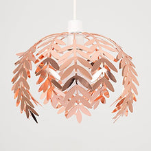 Load image into Gallery viewer, Polished Copper Fern Leaf Design Light Shade