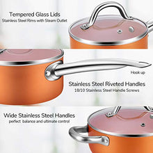 Load image into Gallery viewer, CUSIBOX Cookware Set Pan & Pot Set 6 Piece , Stock Pot, Saute Pan, Saucepan,Glass Lid | Induction | Nonstick