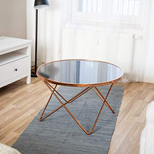 Load image into Gallery viewer, Copper & Black Round Coffee Table | Relaxdays