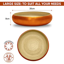 Load image into Gallery viewer, Copper & Bamboo Serving Bowl