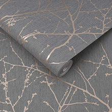 Load image into Gallery viewer, Modern Wallpaper | Graham & Brown | Copper & Charcoal