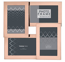 Load image into Gallery viewer, Innova | Copper Rose-Gold Polished Metal Photo Frame | 4 Apertures | 6X4