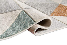 Load image into Gallery viewer, Copper, Teal, Blush Pink, Geometric Design Rug