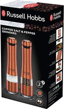 Load image into Gallery viewer, Russell Hobbs 28011-56 Pepper Mill Copper Salt and Pepper Mill Electric Set Metal