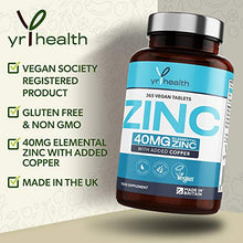 Load image into Gallery viewer, Zinc With Added Copper Supplements |Vegan Tablets