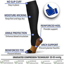 Load image into Gallery viewer, Copper Compression Sock | Graduated Compression | Health Benefits