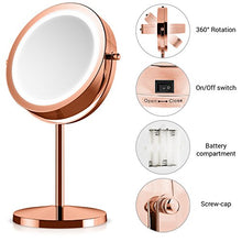 Load image into Gallery viewer, Shiny Copper Make Up Mirror