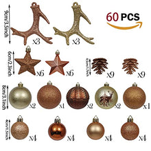 Load image into Gallery viewer, 60 Pieces Copper X-Mas Tree Decorations