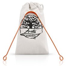 Load image into Gallery viewer, Arista Tongue Scraper | Ayurveda Tongue Cleaner | Copper Tongue Scraper for Bad Breath Treatment | Tongue Cleaner Scraper | Tongue Scrapers for Adults | Metal Tongue Scraper | Oral Hygiene Products