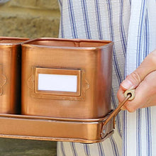 Load image into Gallery viewer, Copper Set Of 3 Herb Planters | Indoors