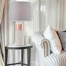 Load image into Gallery viewer, Contemporary Copper & Grey Table Lamp Shade