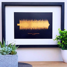 Load image into Gallery viewer, Copper Wedding Anniversary Present | Sound Wave Song Print