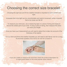 Load image into Gallery viewer, Personalised Leather Bracelet With Copper Rings | 7th Wedding Anniversary