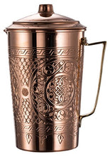 Load image into Gallery viewer, Copper Water Moscow Mule Serving Pitcher Jug With Lid