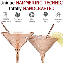 Load image into Gallery viewer, Handcrafted Copper Martini Glasses