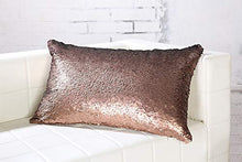 Load image into Gallery viewer, Luxurious Copper Cushion Cover | Reversible Sequins