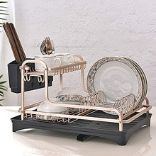 Load image into Gallery viewer, Black & Copper Dish Drainer