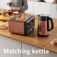 Load image into Gallery viewer, Bosch | DesignLine Plus | Stainless Steel 4 Slot Toaster | Copper | (TAT4P449GB)