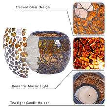 Load image into Gallery viewer, Cracked Mosaic Copper Tea Light
