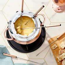 Load image into Gallery viewer, Copper/ Rose-Gold Fondue Set | For 6 People