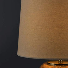 Load image into Gallery viewer, Cream & Copper Table Lamp