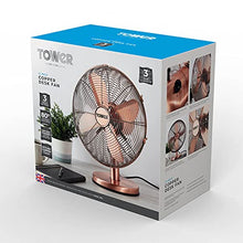 Load image into Gallery viewer, Tower Copper Metal Fan | 12"
