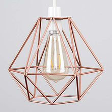 Load image into Gallery viewer, Geometric Wire Copper Pendant Lamp Shade