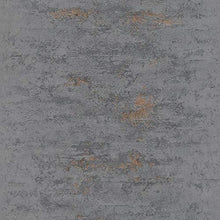 Load image into Gallery viewer, Concrete Industrial Stone Metallic Copper Wallpaper | Grey & Copper | Grandeco