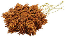Load image into Gallery viewer, 12 Pack Copper Hanging Snowflakes For Christmas Tree