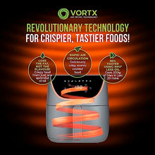 Load image into Gallery viewer, Tower | Vortx Air Fryer With Digital Control Panel | 1700W | 6L | Grey & Copper | T17127GRY