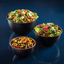 Load image into Gallery viewer, Hammered Finish | Copper & Black | Mixing Bowls | Set Of 3