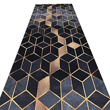 Load image into Gallery viewer, Runners Rugs | Copper & Black | Geometric Design | Machine Washable | Anti-Slip