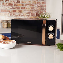 Load image into Gallery viewer, Tower Kitchen Appliances | Copper & Black Microwave