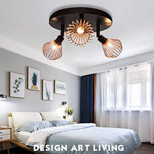 Load image into Gallery viewer, Copper Ceiling Light | Birdcage Style Spotlights