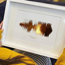 Load image into Gallery viewer, Personalised Wedding Anniversary Gift | Metallic Foil Sound Wave Song Print | Copper