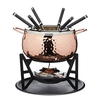 Load image into Gallery viewer, Fondue Set | Hammered Copper Finish | In Gift Box | Stainless Steel | 6 Person | Artesa
