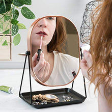 Load image into Gallery viewer, Copper & Black Make Up Mirror