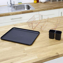Load image into Gallery viewer, Copper Wire Dish Drainer | Black Plastic
