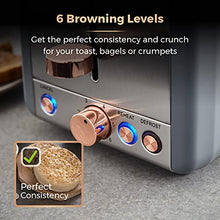 Load image into Gallery viewer, Grey & Copper Toaster | 2 Slices | Tower
