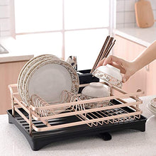 Load image into Gallery viewer, Contemporary Copper & Black Dish Drainer