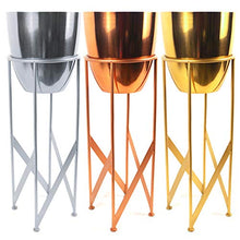 Load image into Gallery viewer, Metallic Copper Plant Stand | & Pot