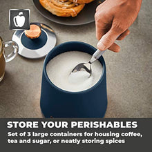 Load image into Gallery viewer, Set Of 3 Copper & Blue Storage Cannisters