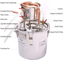 Load image into Gallery viewer, Copper Alcohol Wine Moonshine Still | 12 litres | Spirits Boiler Water Oil Brewing Whisky Distiller Kit