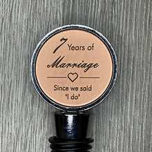 Load image into Gallery viewer, 7 Years Wedding Anniversary Gift | Copper Bottle Stop